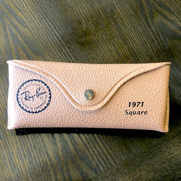 1971 Square Ray -Ban Evolve Gold Frame Pink Lenses main image 5